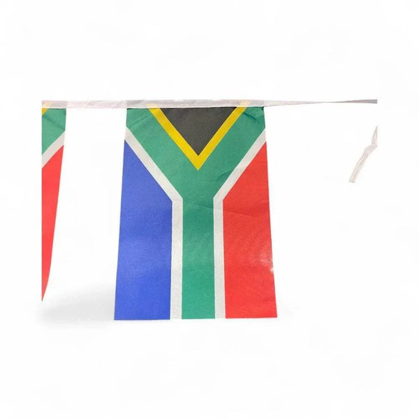 South African Flag Bunting on white background