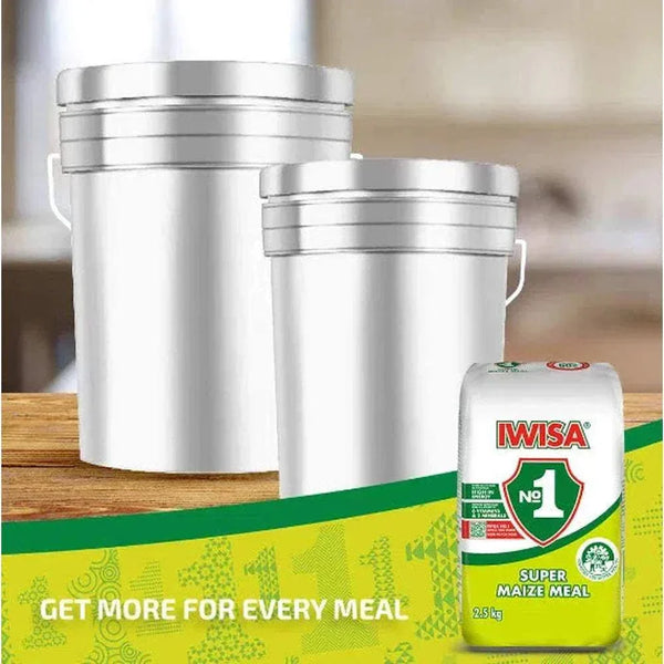 IWISA Maize Meal 2.5kg package on countertop promoting authentic South African culinary experience.