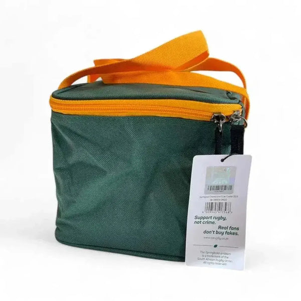 Springbok 6-pack Cooler Bag green and gold insulated food and beverage carrier