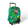 Green Springbok "Bokkie" Trolley Bag for kids with mascot design and retractable handle