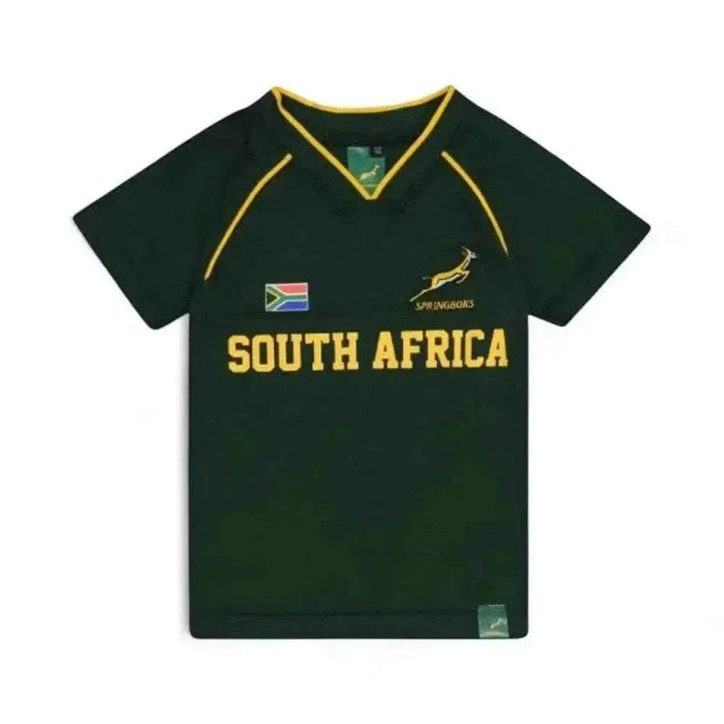 Springbok Official Licensed Supporter T-Shirt in green with South Africa text and logo, small size