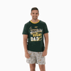 Springbok Pajama Set for men with green crew-neck top and printed shorts in 2X-Large size