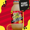 Steri Stumpie Peanut Butter Flavoured Low Fat Milk 350ml bottle on colorful background.