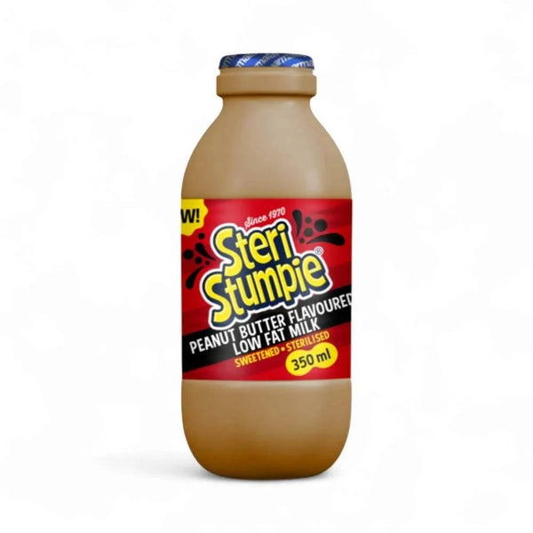 Steri Stumpie peanut butter flavored low fat milk 350ml bottle.