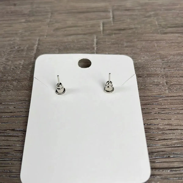 Stud Earrings - Circle Heart in Cross - Something From Home - South African Shop