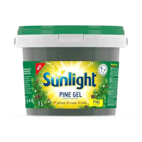 Sunlight Pine Gel 1L multipurpose cleaner bottle with pine scent and powerful grease-cutting formula