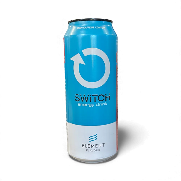500ml Switch Energy Drink Element flavour can with blue and white design