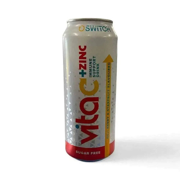 Switch Energy Drink - Vita C and Zinc Immune Support, Sugar-Free, 500ml Can