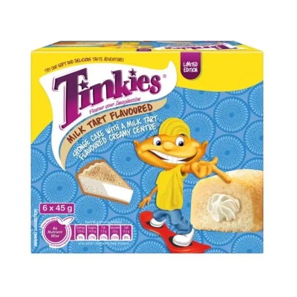 Tinkies Milk Tart 45g 6 pack dessert with cookie topping