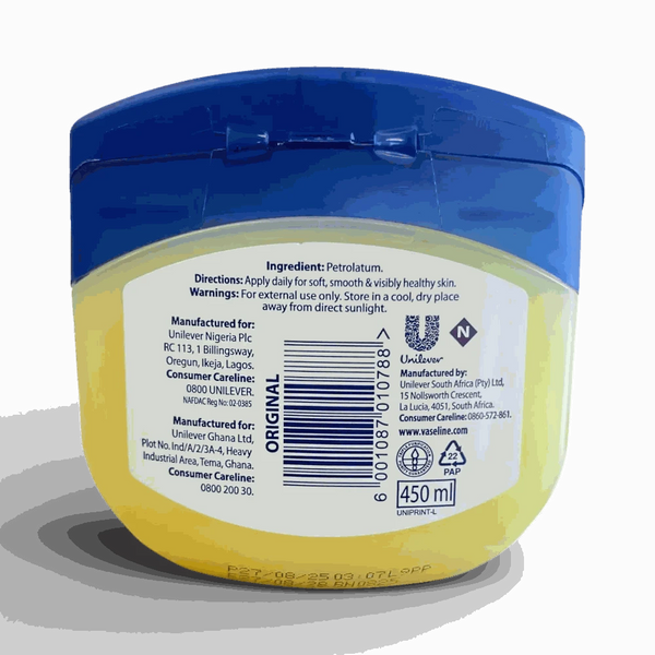 Vaseline Blueseal Petroleum Jelly 450ml container