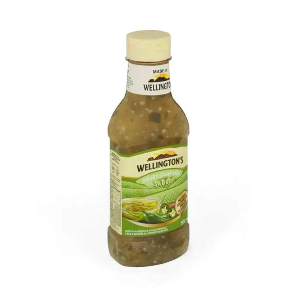 Wellington Sauce Jalapeno 500ml bottle with sweet and spicy flavor for grilling, dipping, and marinating meals