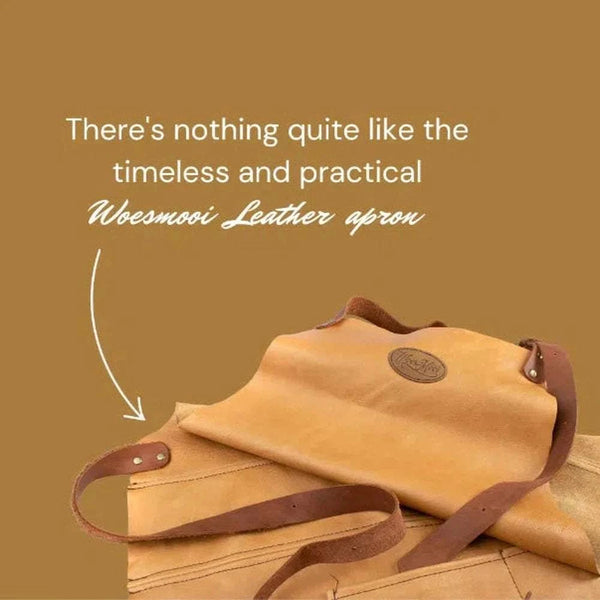 Woesmooi Genuine leather Apron - Brown from South African Shop in New Zealand – Something From Home.