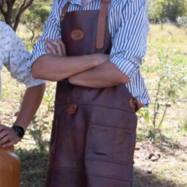 Woesmooi Genuine leather Apron - Brown from South African Shop in New Zealand – Something From Home.