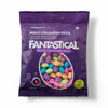 Woolworths Fantastical Slab Chocolate Eggs in purple packaging with colorful candy-coated eggs inside.