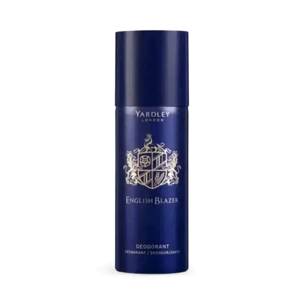 Yardley English Blazer Blue Deodorant Spray 200ml with classic masculine citrus and woody fragrance for long-lasting freshness