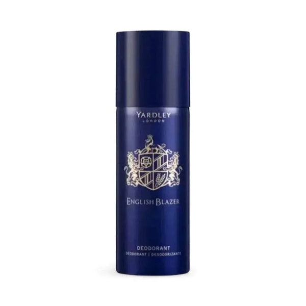 Yardley English Blazer Blue Deodorant Spray 200ml with classic masculine citrus and woody fragrance for long-lasting freshness