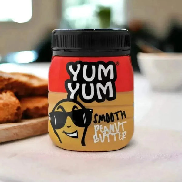Yum Yum Peanut Butter smooth 400g jar with creamy natural peanut spread