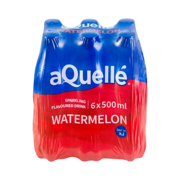 aQuellé Flavoured Sparkling Water - Watermelon (Pack of 6 x 500ml)