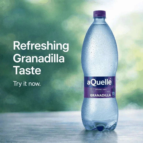 aQuellé Granadilla Flavoured Sparkling Water 500ml promotional image
