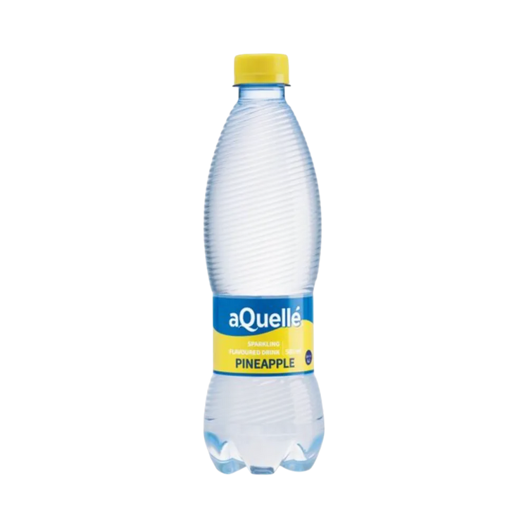 aQuellé Pineapple Flavoured Sparkling Water 500ml bottle