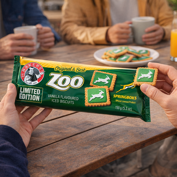 Bakers Zoo Springboks Limited Edition Vanilla Iced Biscuits – 150g Facebook Ad