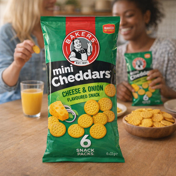 Bakers Mini Cheddars Cheese & Onion – 6 × 33g Facebook Ad