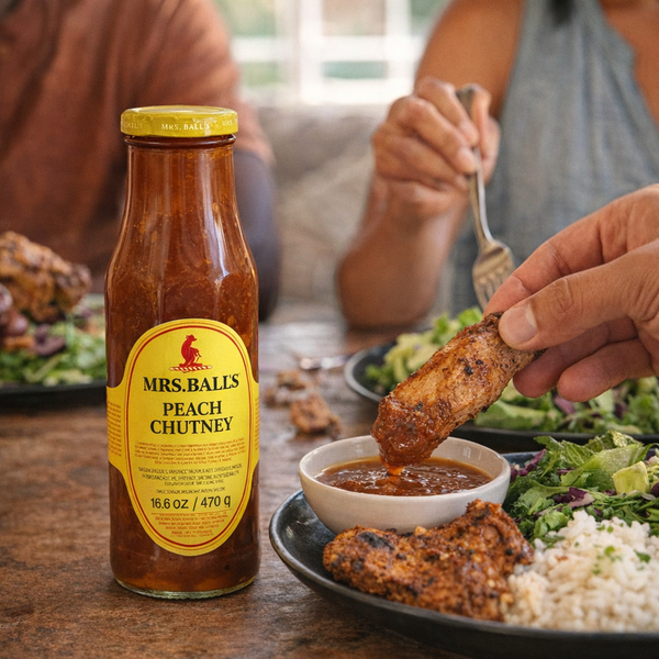 Mrs Balls Peach Chutney 470g Facebook Ad