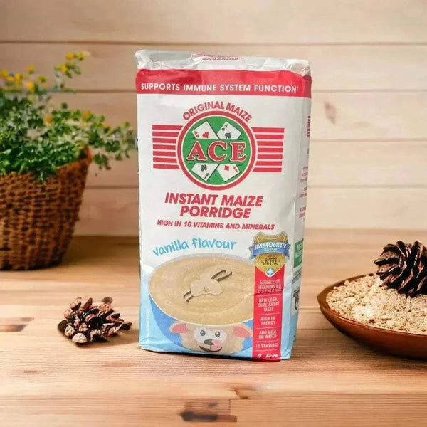ACE Instant Maize Porridge 1kg vanilla flavor pack with vitamins and minerals for nutritious breakfast