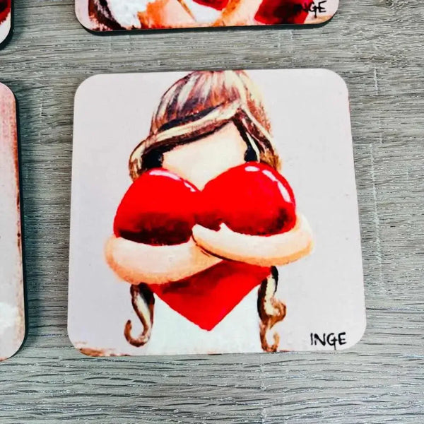 Coasters - Angles with Hearts (Set of 6) - Something From Home - South African Shop