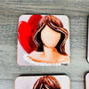 Coasters - Angles with Hearts (Set of 6) - Something From Home - South African Shop