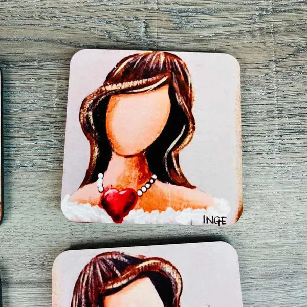 Coasters - Angles with Hearts (Set of 6) - Something From Home - South African Shop