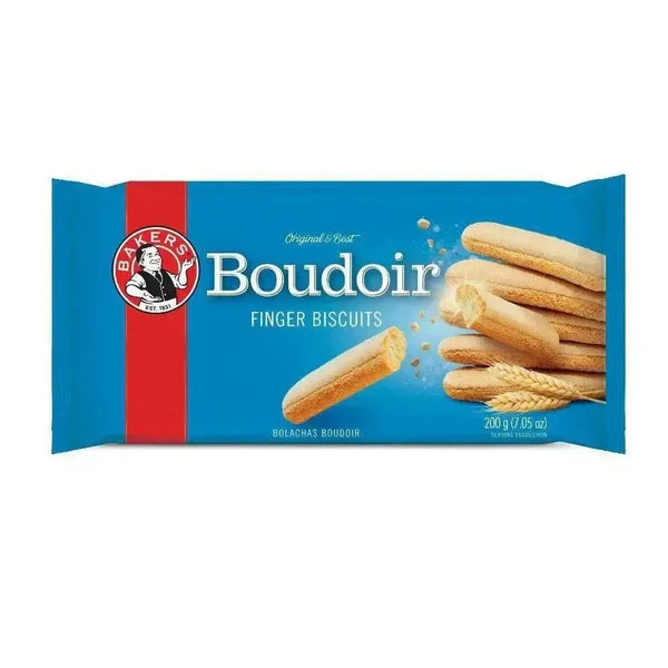 Bakers Boudoir Original Finger Biscuits 200g pack with buttery, crispy texture