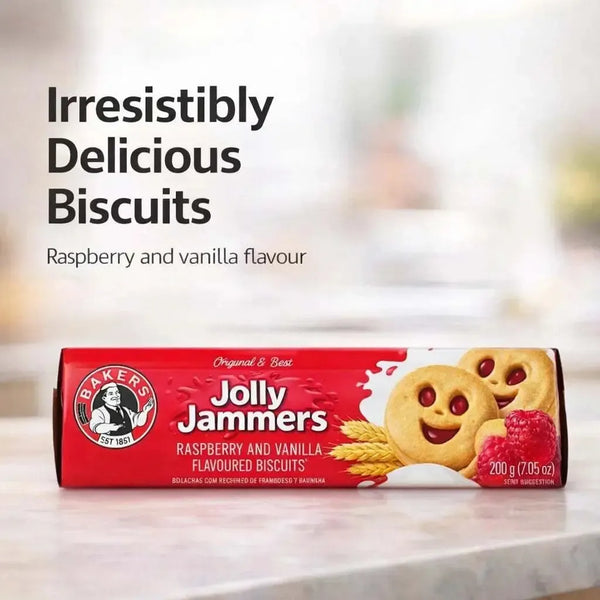 Bakers Jolly Jammers Biscuits - Rasberry 200g Facebook Ad