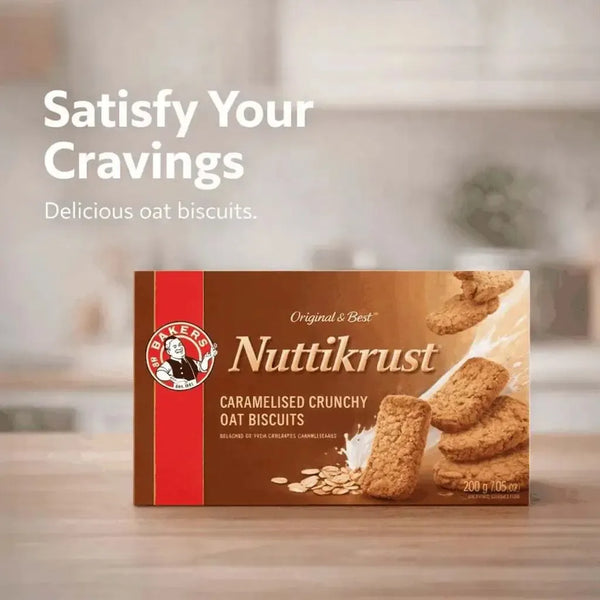 Bakers Nuttikrust 200g caramelised oat biscuit pack