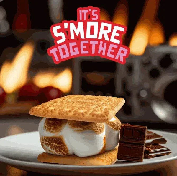 Tennis Biscuits used in a s'more with toasted marshmallow and chocolate.