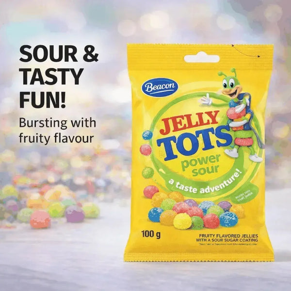 Beacon Jelly Tots - Power Sour 100g Facebook Ad