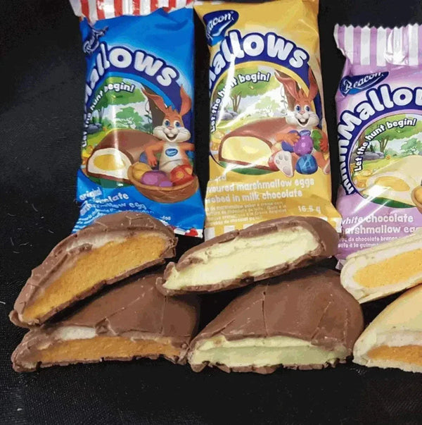 Beacon Marshmallow Easter Eggs with fluffy marshmallow center and creamy milk chocolate coating for Easter celebrations