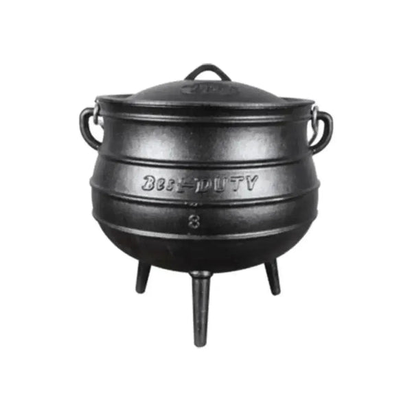 Best Duty Potjie cast iron 3-legged pot 18.5L for outdoor cooking