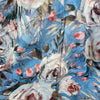 Scarf - Blue with Light Pink Roses - Something From Home - South African Shop