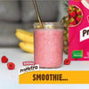 Bokomo ProNutro strawberry smoothie with bananas and raspberries.