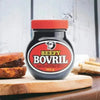 Bovril Beef and Yeast Extract 250g jar with rich meaty flavor, versatile for drinks, spreads, and cooking.