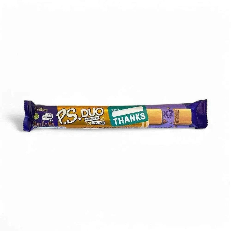Cadbury's Chocolate PS Duo pack with two creamy milk chocolate wafer bars