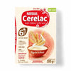 Nestle Cerelac Baby Cereal with Milk Regular Wheat packaging, 200g, suitable for 6-12 months, easy preparation.