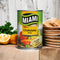 Miami Chakalaka Mild 410g can with a vibrant South African flavor, featuring peppers and spices.