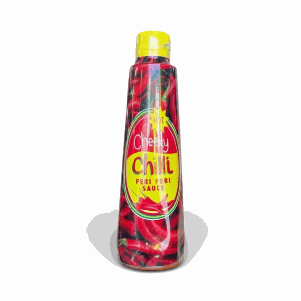 Cheeky Chilli Peri Peri Sauce hot 200ml bottle with bold South African chilli flavor
