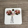 Stud Earrings - Circle Four Open Pink Proteas - Something From Home - South African Shop