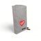 Cotton Road Large Wallet - Grey PU Leather with Red Heart - Something From Home - South African Shop