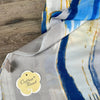 Silk Feel Blue with A Red Flower - Something From Home - South African Shop