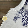 Scarf - White with Navy Africa - Something From Home - South African Shop