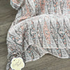 Scarf - Light Pink with Brown & Orange Pattern - Something From Home - South African Shop